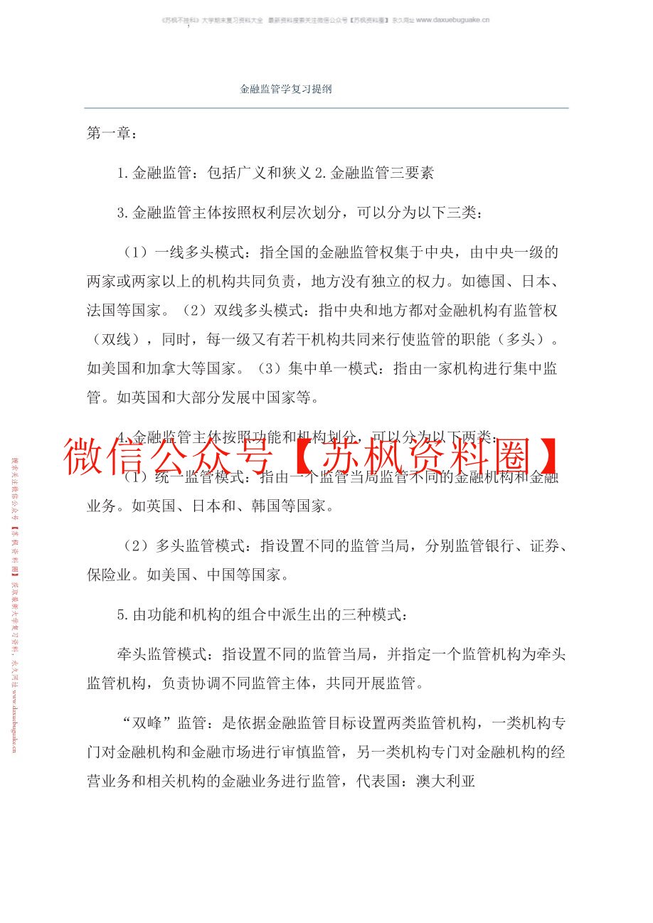 金融监管学